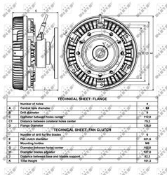 CUPLA VENTILATOR RADIATOR NRF 49065 - Compatibil cu VOLVO