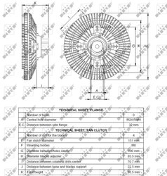 CUPLA VENTILATOR RADIATOR NRF 49523 - Piesa auto compatibila cu mai multe marci