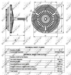 CUPLA VENTILATOR RADIATOR NRF 49534 - Compatibil cu MERCEDES-BENZ