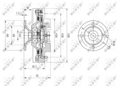 CUPLA VENTILATOR RADIATOR NRF 49572 - Compatibil cu TOYOTA