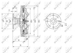 CUPLA VENTILATOR RADIATOR NRF 49576 - Compatibil cu NISSAN