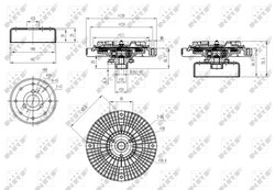 CUPLA VENTILATOR RADIATOR NRF 49584 - Compatibil cu AUDI, SKODA, VW