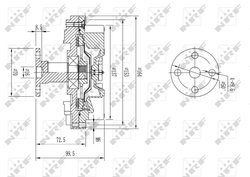 CUPLA VENTILATOR RADIATOR NRF 49597 - Compatibil cu MAZDA