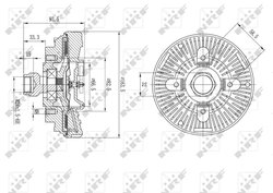 CUPLA VENTILATOR RADIATOR NRF 49606 - Compatibil cu FORD, FORD USA