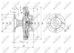 CUPLA VENTILATOR RADIATOR NRF 49612 - Compatibil cu LEXUS, TOYOTA