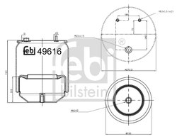 Burduf suspensie pneumatica Febi Bilstein 49616