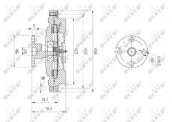 CUPLA VENTILATOR RADIATOR NRF 49630 - Compatibil cu AUDI, SKODA, VW