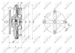 CUPLA VENTILATOR RADIATOR NRF 49632 - Compatibil cu MITSUBISHI