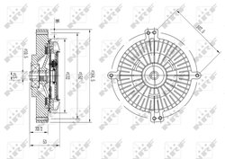 CUPLA VENTILATOR RADIATOR NRF 49641 - Compatibil cu MERCEDES-BENZ