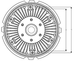 CUPLA VENTILATOR RADIATOR NRF 49714 - Compatibil cu VOLVO