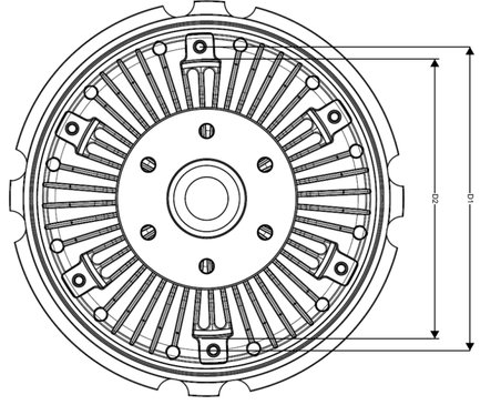 CUPLA VENTILATOR RADIATOR NRF 49771 - Compatibil cu SCANIA