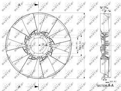 PALETA VENTILATOR RACIRE MOTOR NRF 49801 - Compatibil cu MERCEDES-BENZ