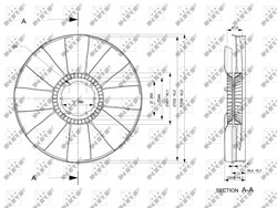 Paleta ventilator racire motor NRF 49802