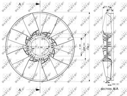 Paleta ventilator racire motor NRF 49806