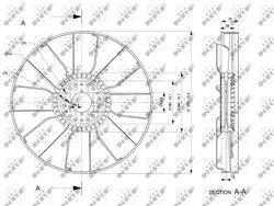 Paleta ventilator racire motor NRF 49807