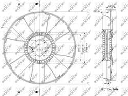 Paleta ventilator racire motor NRF 49823