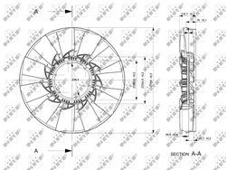 Paleta ventilator racire motor NRF 49825