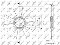 PALETA VENTILATOR RACIRE MOTOR NRF 49830 - Compatibil cu MAN
