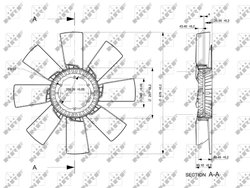 PALETA VENTILATOR RACIRE MOTOR NRF 49856 - Compatibil cu SCANIA