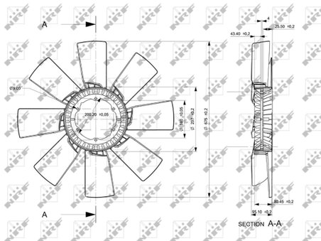 Paleta ventilator racire motor NRF 49856