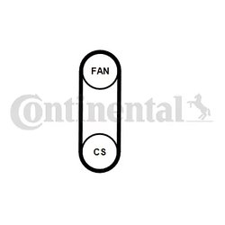 CUREA TRANSMISIE CONTINENTAL 4PK711 ELAST - Compatibil cu FORD, VW
