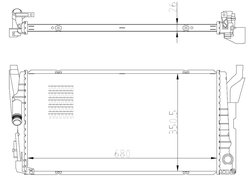 Radiator racire motor NRF 50039