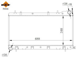 Radiator racire motor NRF 50046