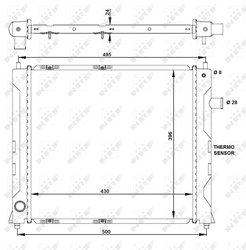 Radiator racire motor NRF 50128