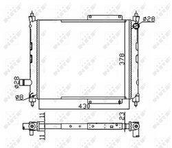 RADIATOR RACIRE MOTOR NRF 50128A - Compatibil cu HONDA, ROVER