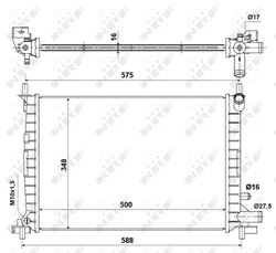 Radiator racire motor NRF 50130A