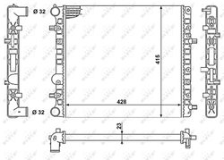 Radiator racire motor NRF 50140