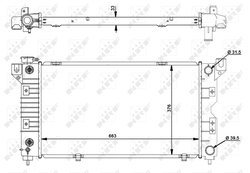 Radiator racire motor NRF 50238