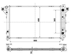 Radiator racire motor NRF 50248