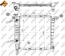 Radiator racire motor NRF 50379