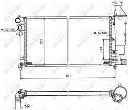 RADIATOR RACIRE MOTOR NRF 50421 - Compatibil cu CITROEN, PEUGEOT