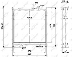 Radiator racire motor NRF 504366