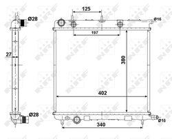 Radiator racire motor NRF 50439