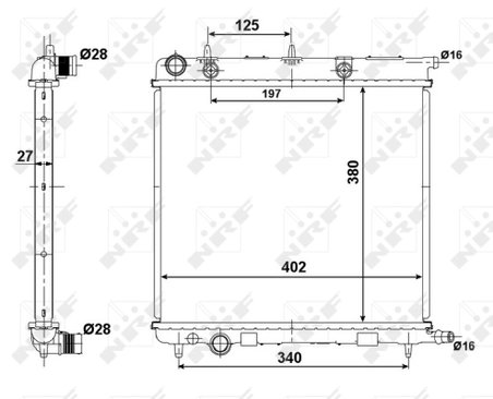 Radiator racire motor NRF 50439