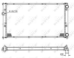 Radiator racire motor NRF 50458