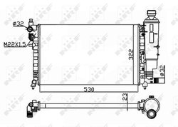 Radiator racire motor NRF 50471
