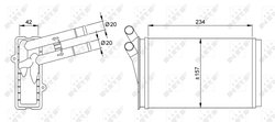 Schimbator caldura incalzire habitaclu NRF 50524