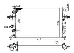 Radiator racire motor NRF 50562A
