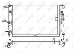 Radiator racire motor NRF 50563A