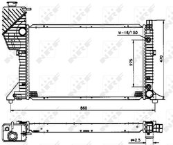 Radiator racire motor NRF 50574