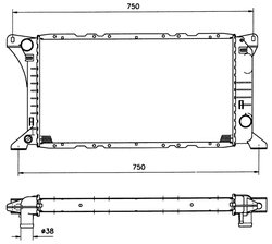 Radiator racire motor NRF 506212