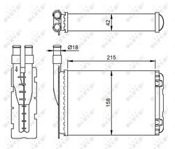 Schimbator caldura incalzire habitaclu NRF 507339