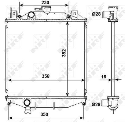 Radiator racire motor NRF 507644