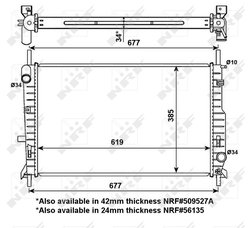 RADIATOR RACIRE MOTOR NRF 509527 - Compatibil cu FORD