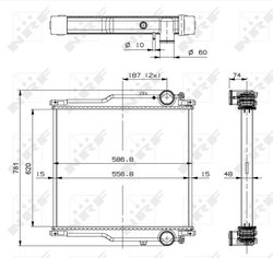 Radiator racire motor NRF 509767