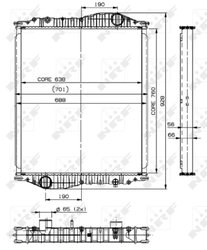 Radiator racire motor NRF 509888